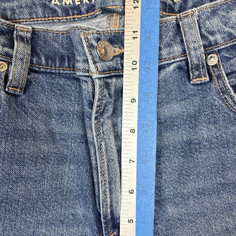 American Eagle Stretch Studded Stovepipe Jeans Size 12 Regular High- Rise Woman - Picture 11 of 12